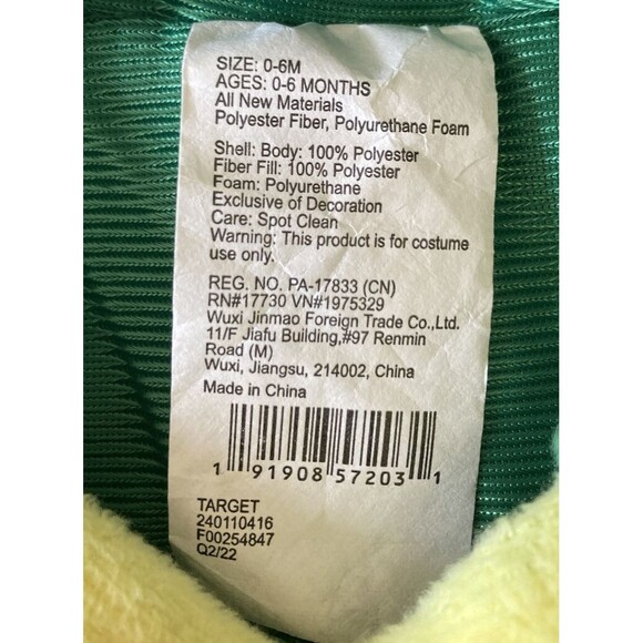 NWT Baby Triceratops Halloween Costume 0-6 Months - Picture 11 of 11